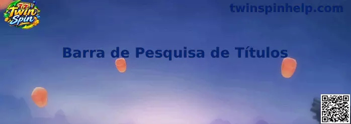 Visualização da interface da Barra de Pesquisa de Títulos na plataforma de jogos